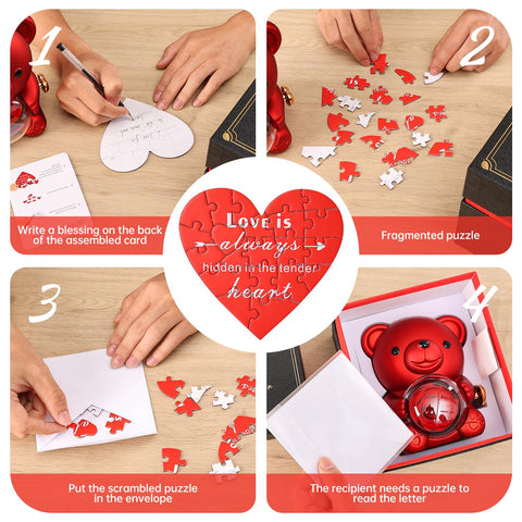 Anthonic love puzzle reveals your message once solved.