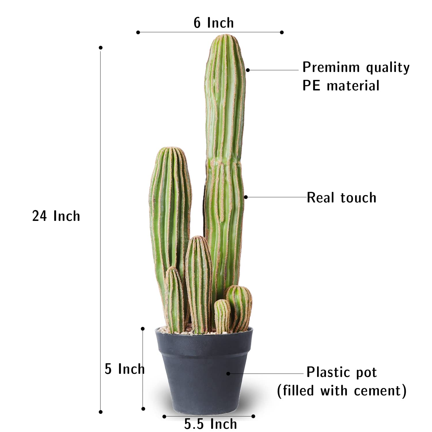 AntHousePlant lush faux cactus close-up highlighting natural texture and color