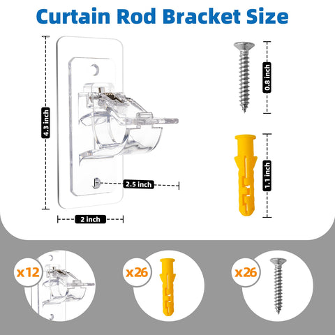Antimbee brackets support up to 20 lbs per piece for sturdy drapery.