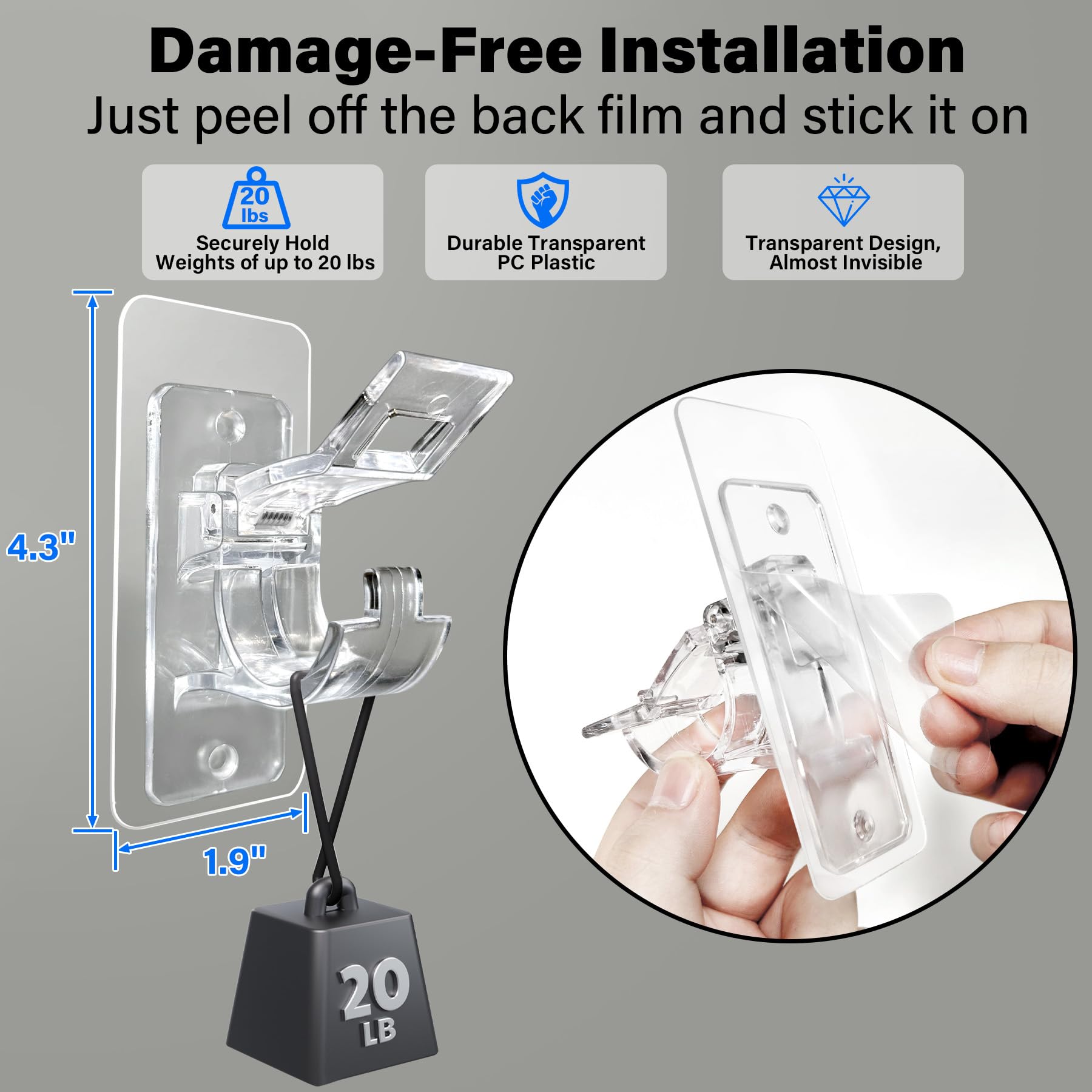 Antimbee tool-free install brackets simplify setup without nails or drills.