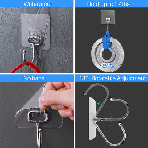 Transparent base blends with decor for almost invisible mounting