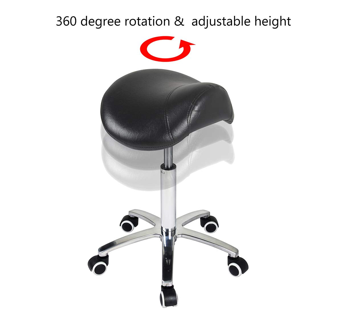 Antlu saddle stool height adjustment accommodates different workspaces and users.
