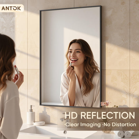Antok anti-rust frame coating protects the mirror in bathrooms.