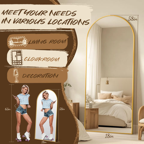 Antok full-body reflection for complete outfit coordination in bedroom or dressing room.