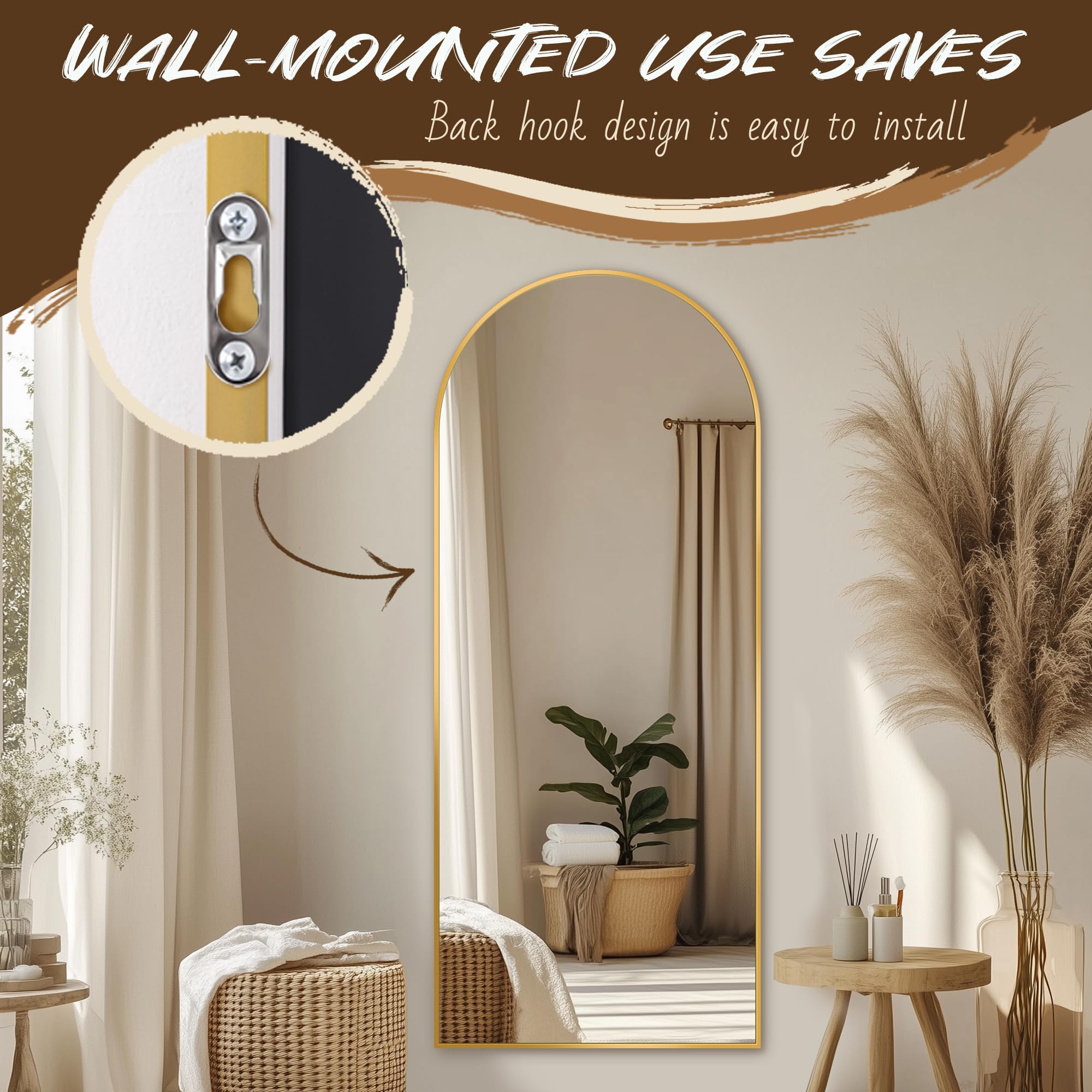 Antok shatterproof glass mirror offers safe, distortion-free viewing for families.