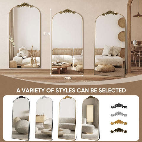 Antok full-length mirror enhances bedrooms for outfit checks.