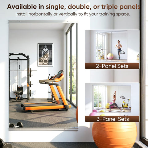 Antok garage workout mirror expands space and form-checking