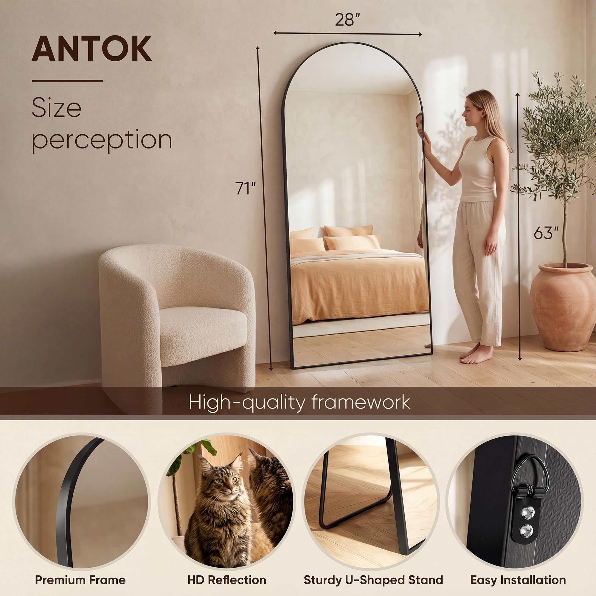 Antok HD-imaging explosion-proof glass delivers clear reflections with safety.