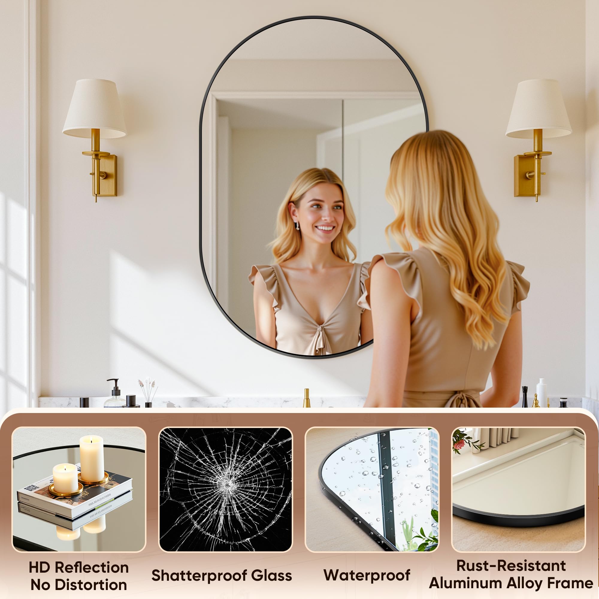 Antok mirror ideal for living room or entryway decor