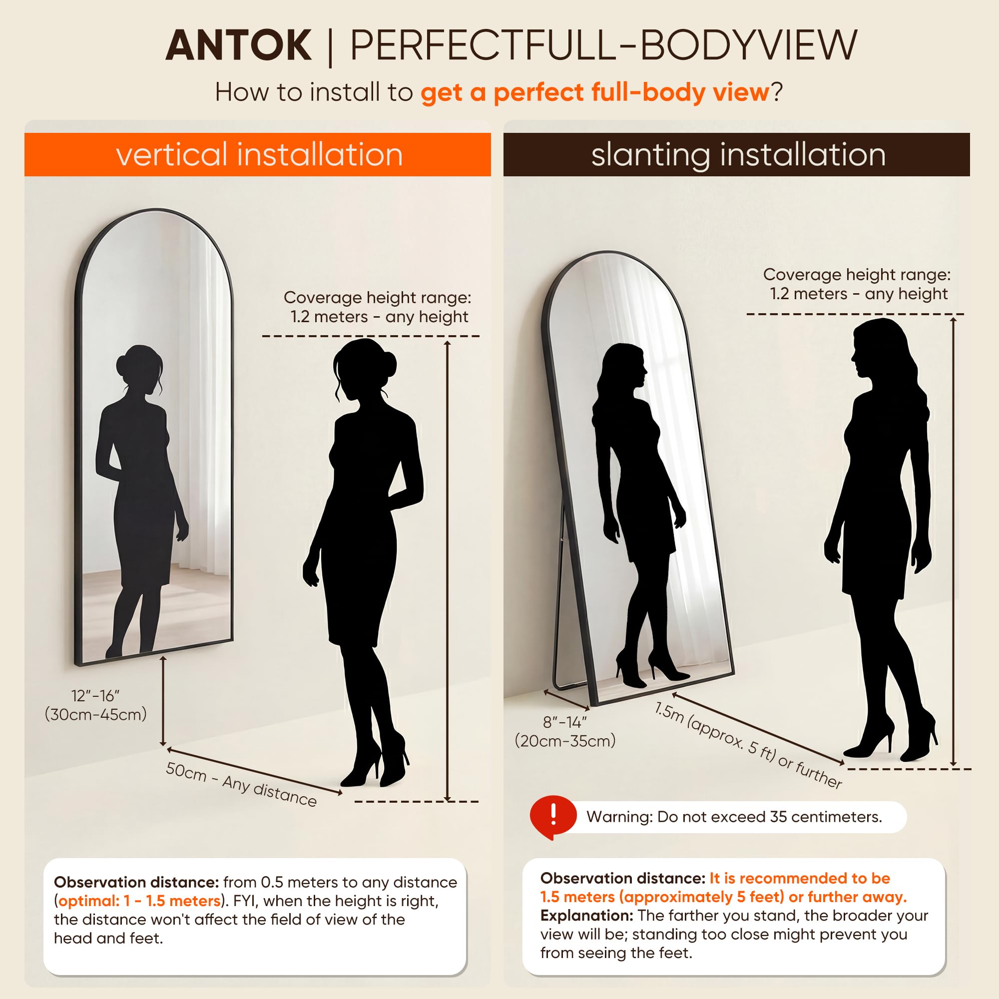 Antok ideal for outfits, makeup, and quick checks.