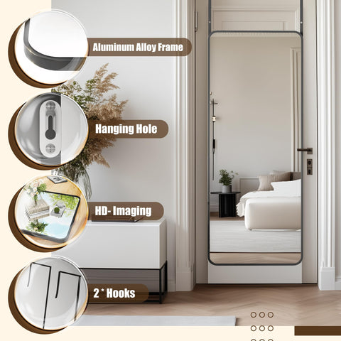 Antok full-length mirror ideal for outfit checks and makeup.