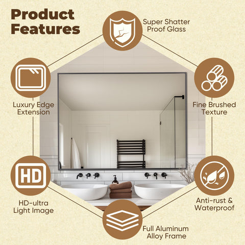 Antok over-sink vanity mirror suits bathrooms and powder rooms, with clean presentation.