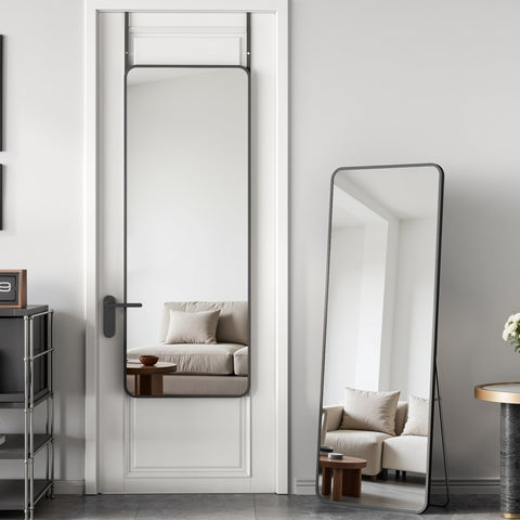 Antok over-the-door mirror provides full-body view for dressing.