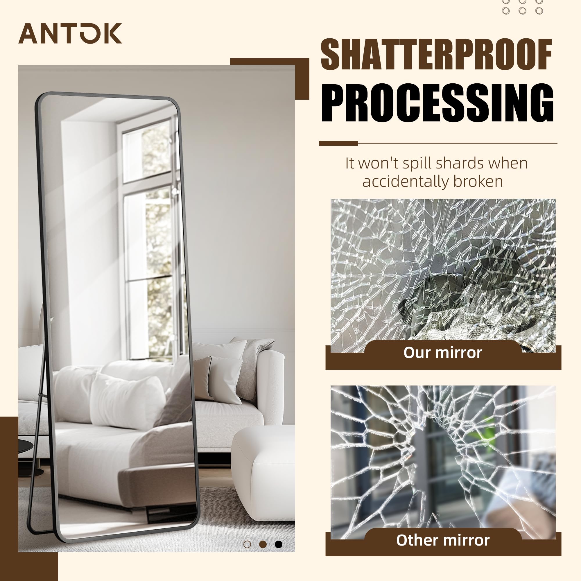 Antok rounded corners reduce bump injuries in busy homes.