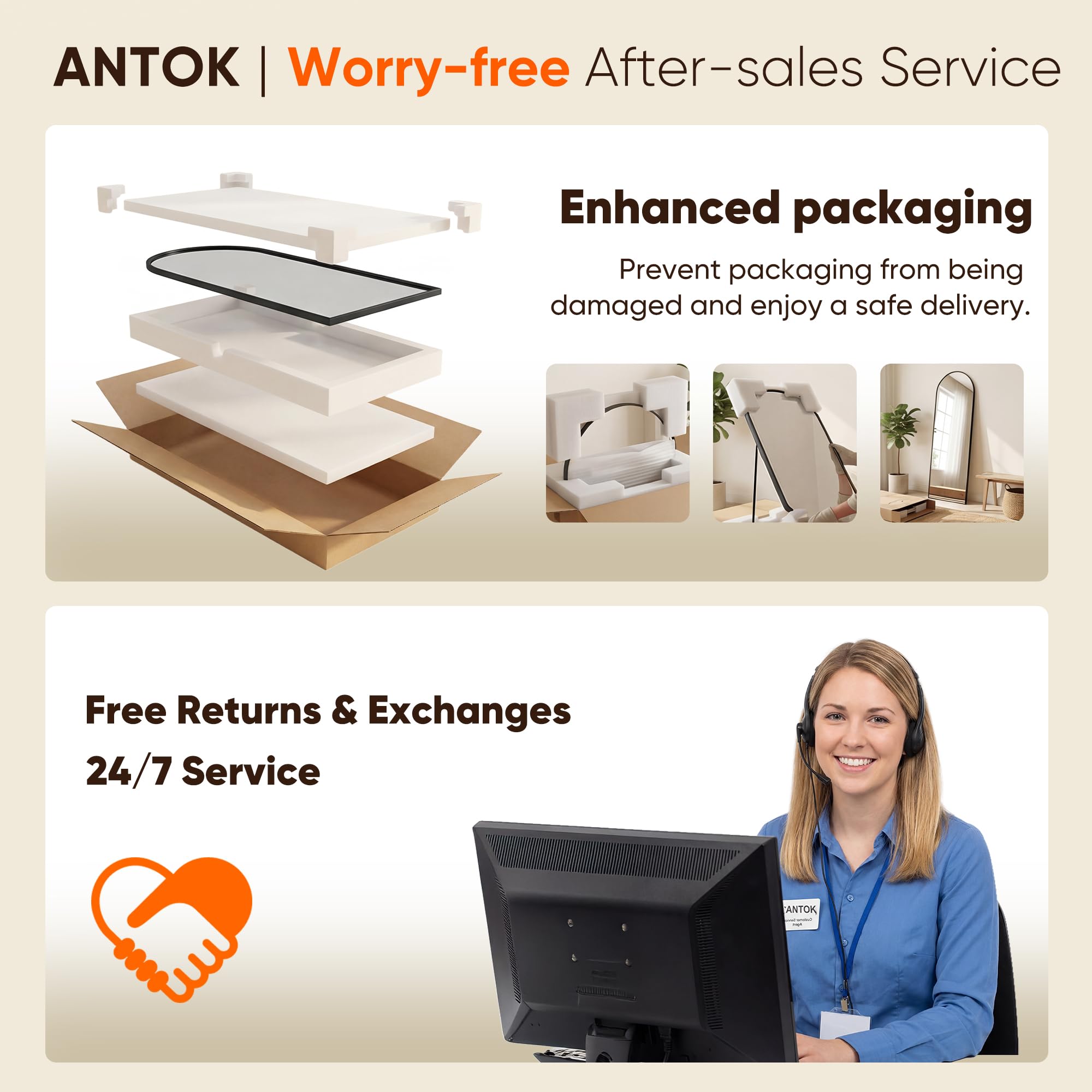 Antok secure packaging and lifetime warranty for peace of mind.
