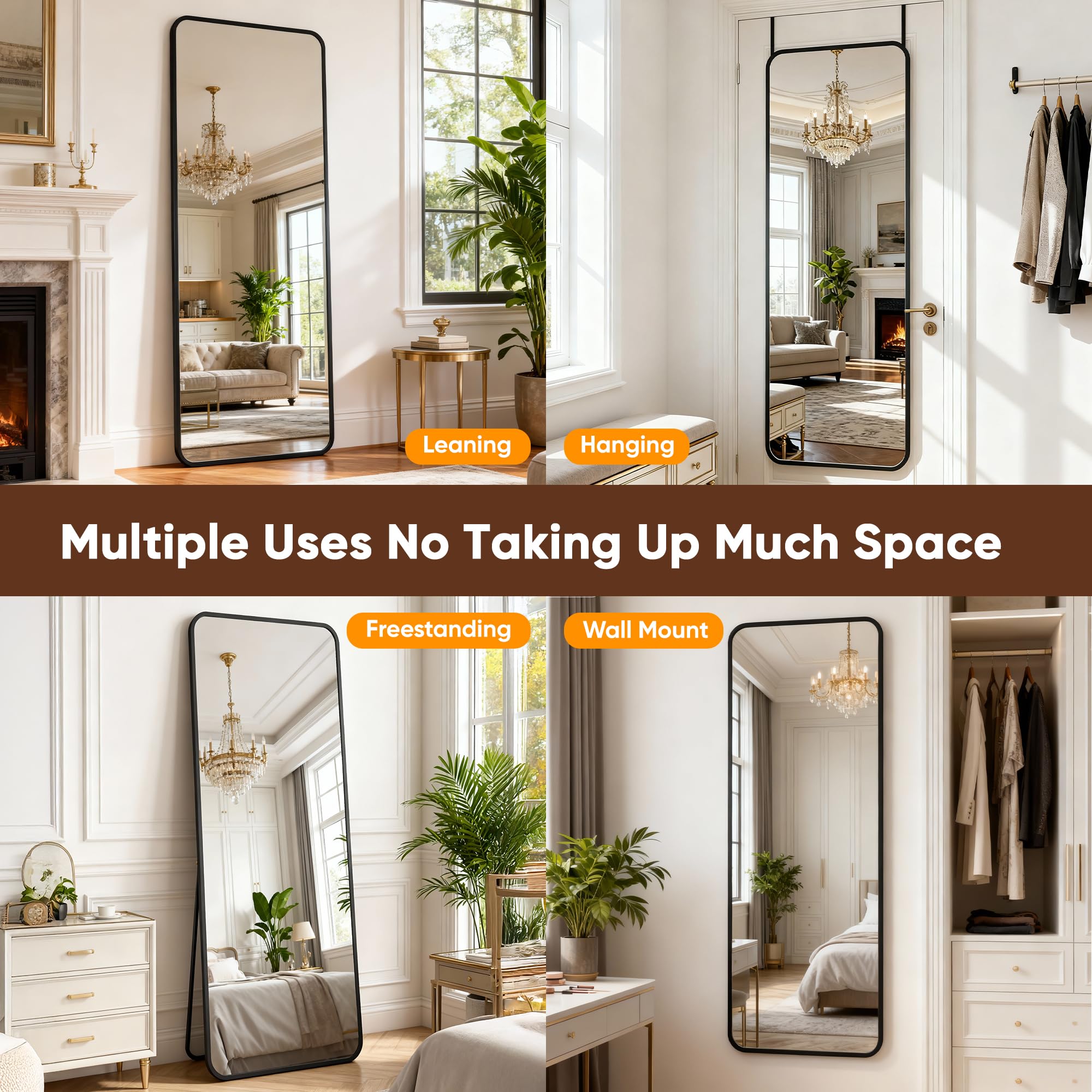 Antok shatterproof glass provides crystal-clear reflections with added safety.