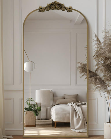Antok vintage baroque mirror brings timeless charm to hallways.