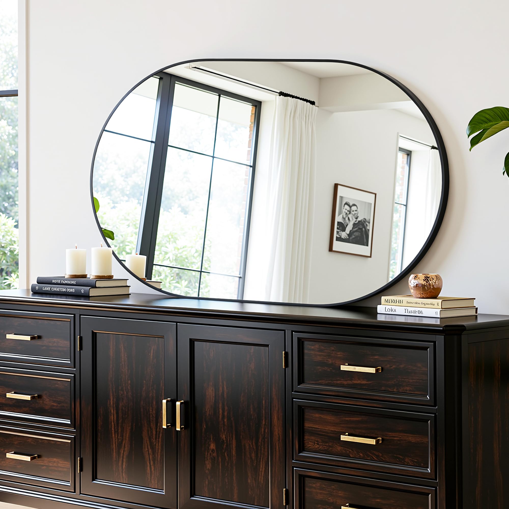 Antok wall-mount bracket secures mirror against wall securely