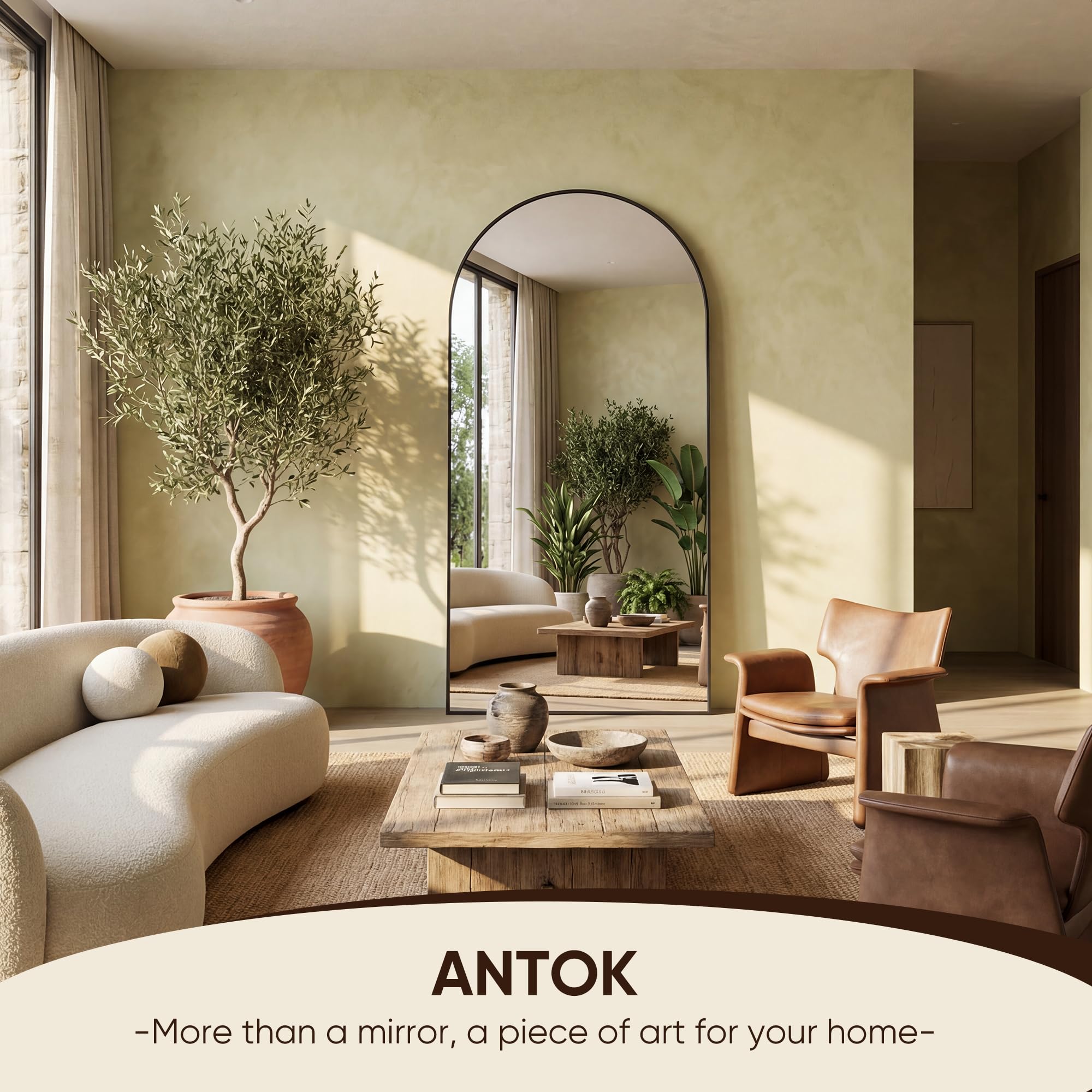 Antok wall-mount hardware included for secure, space-saving installation.