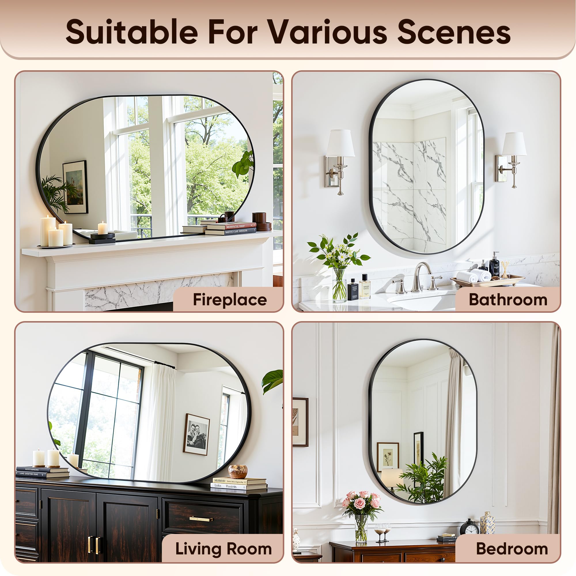 Antok wide application fits bathroom, bedroom, or dining area
