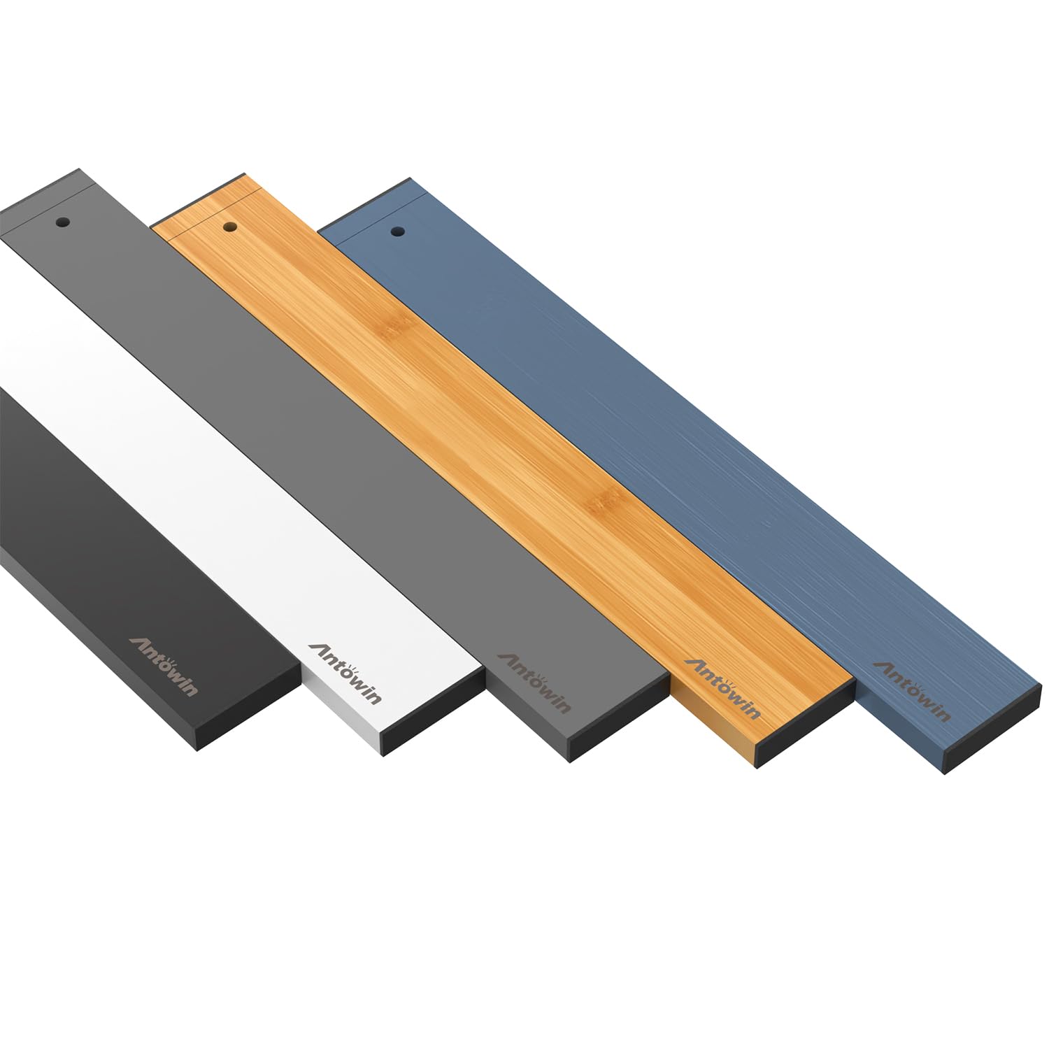ANTOWIN bamboo drawer dividers spring-loaded mechanism holds position