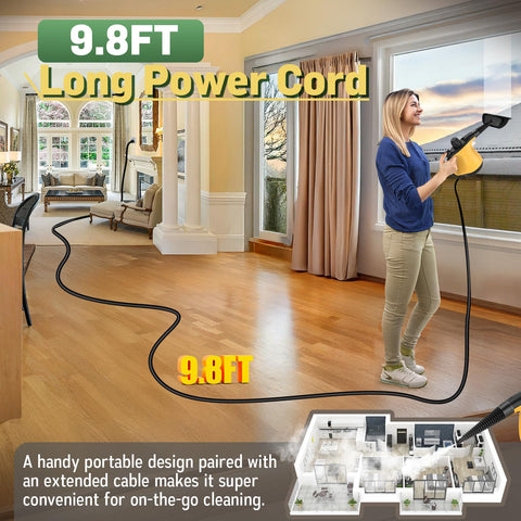 Antrango steam cleaner used on windows for streak-free shine