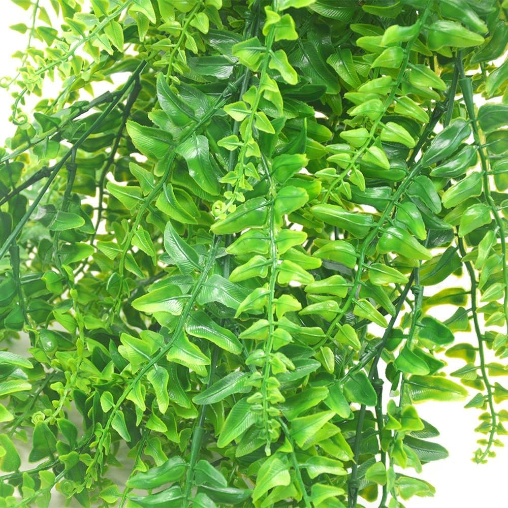 Antspirit 32-inch hanging fern with flexible stems adds depth on porches