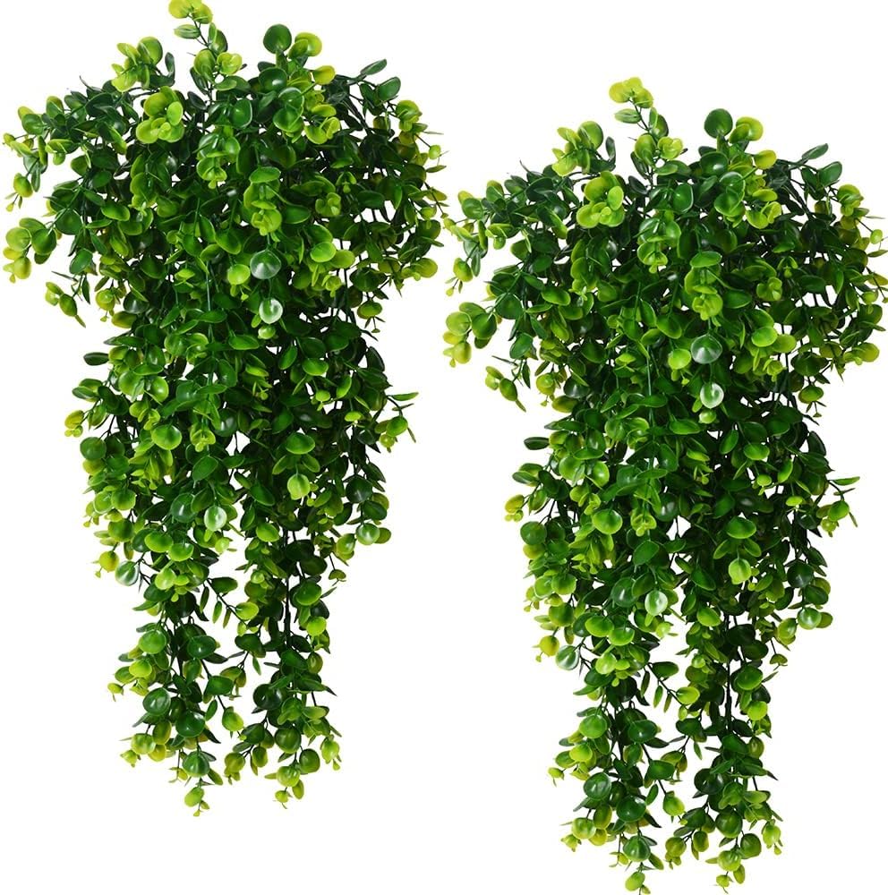 Antspirit artificial hanging eucalyptus 30-inch display for year-round greenery.