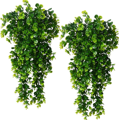 Antspirit artificial hanging eucalyptus 30-inch display for year-round greenery.