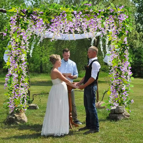 Antspirit artificial wisteria flowers garland adds fullness to arches and tables