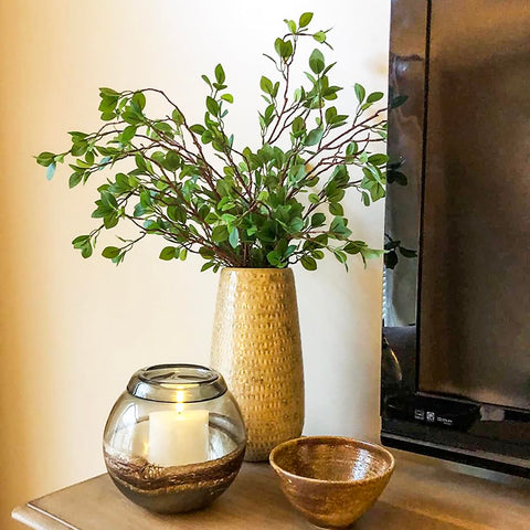 Antspirit faux stems close-up shows realistic texture and leaves.
