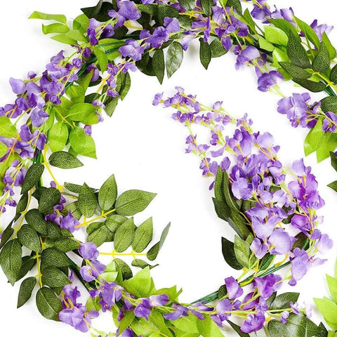 Antspirit light purple wisteria garland creates romantic ambiance for events