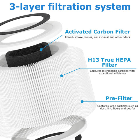 AnyFLTs activated carbon filter for odor control in H7126 mini purifier
