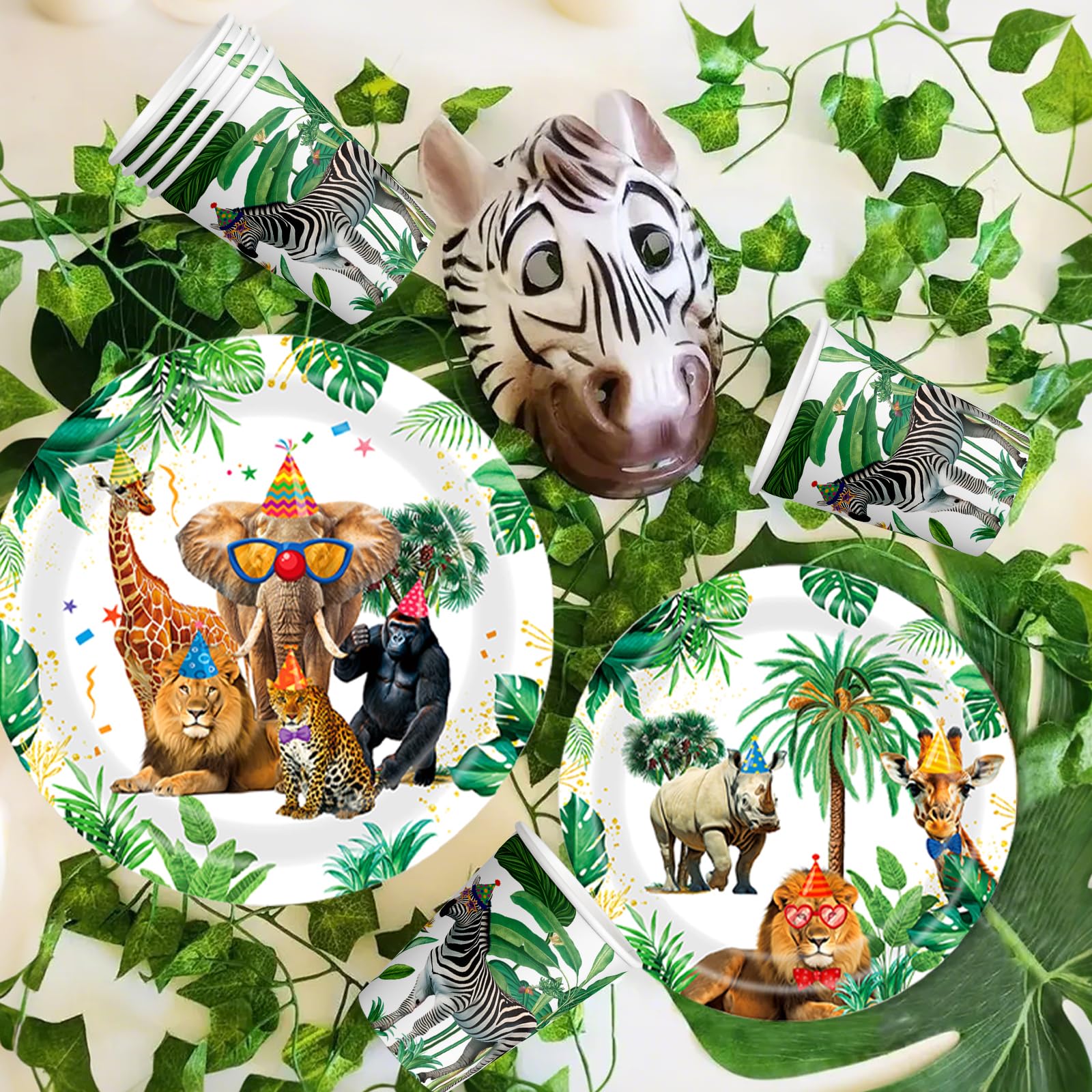 ANYMONYPF safari balloons 18pk – festive jungle vibe for celebrations