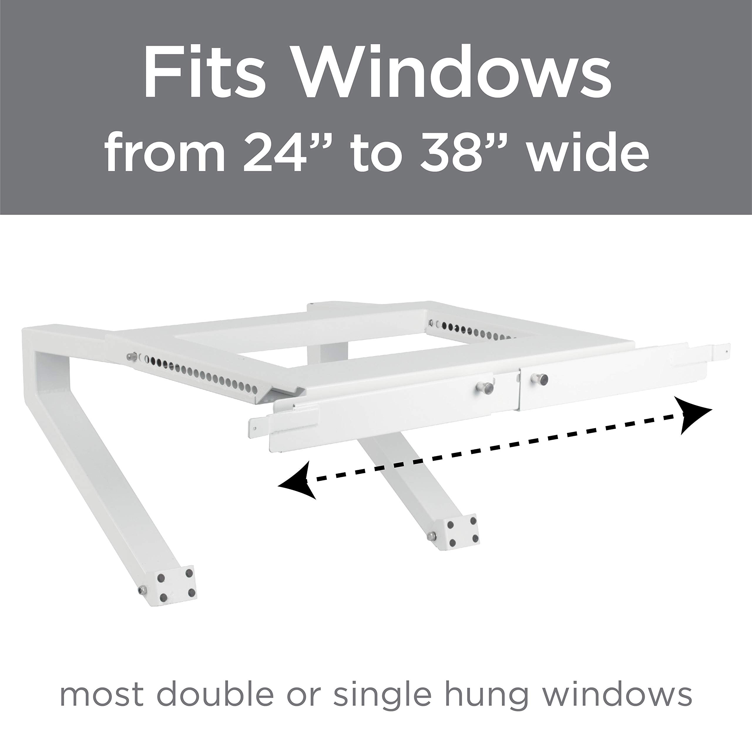 AnyMount Top Shelf Bracket with assembled wings and legs illustrating sturdy construction