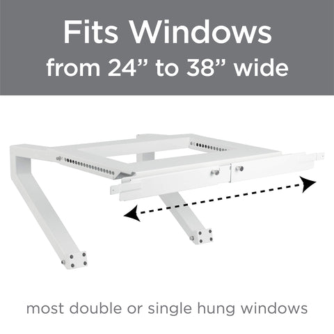 AnyMount Top Shelf Bracket with assembled wings and legs illustrating sturdy construction