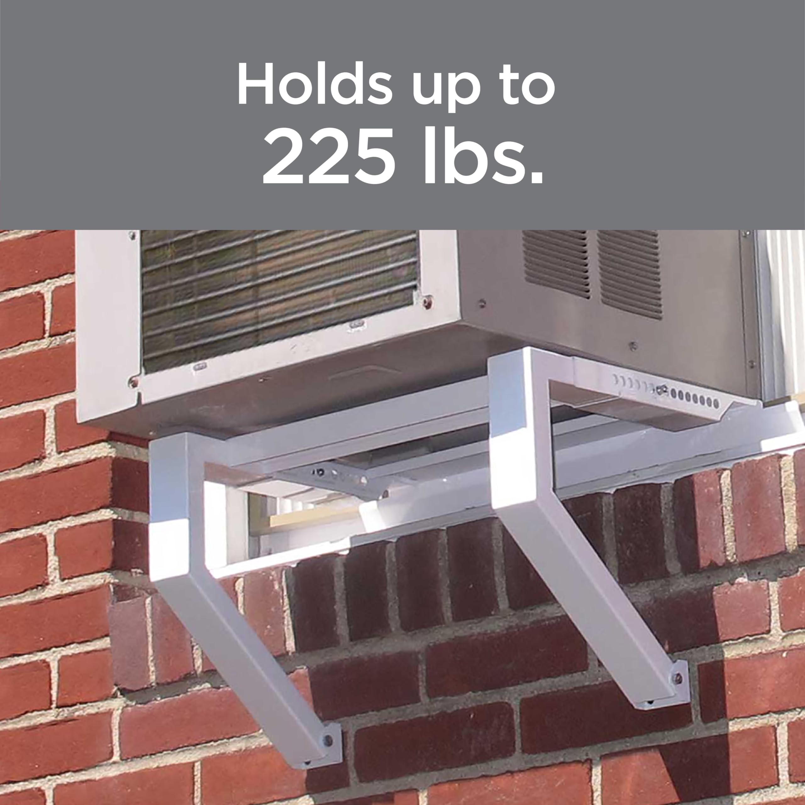 AnyMount Top Shelf Bracket protecting window sill and distributing weight