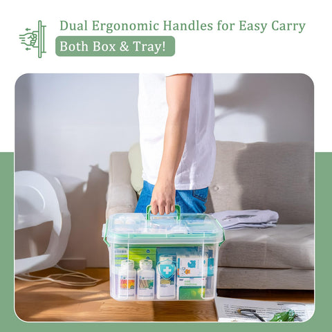 ANYPROLUS thickened plastic first-aid storage for durable everyday use and lasting structure.