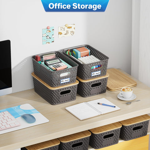 Anysig classroom and office organization bin with lid