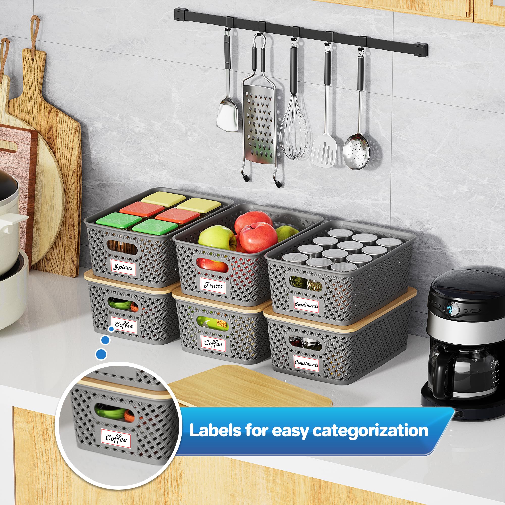 Anysig craft toy storage bin keeps small items tidy