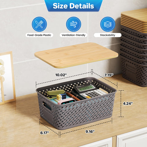 Anysig stackable bin with side handles for easy access