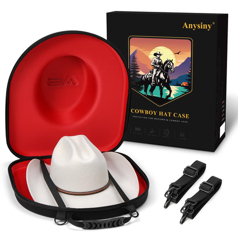 Anysiny cowboy hat box travel-case sturdy design protects hats on the go.