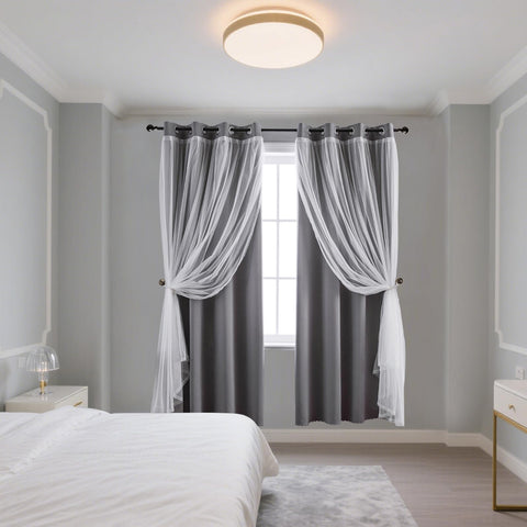 Anytime curtains detachable tiebacks shown, versatile styling options