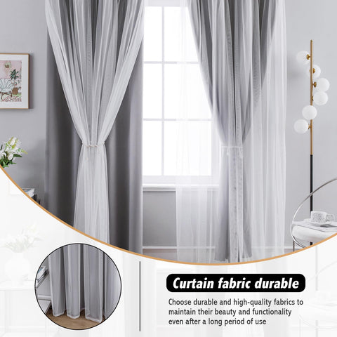 Anytime curtains double-layer blackout design for enhanced privacy and warmth