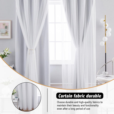 Anytime Curtains grayish white color complements versatile home decor.