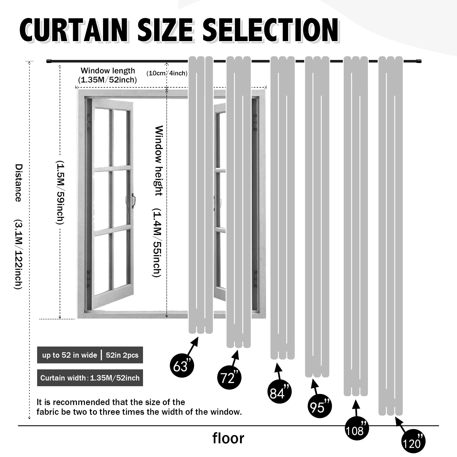 Anytime Curtains sheer front panel detail for airy light diffusion.