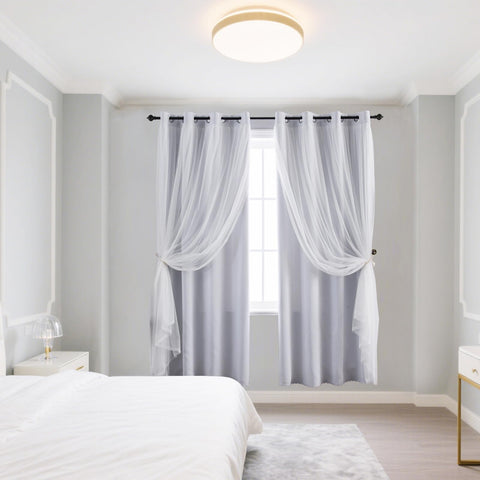 Anytime Curtains two detachable tiebacks for versatile styling.