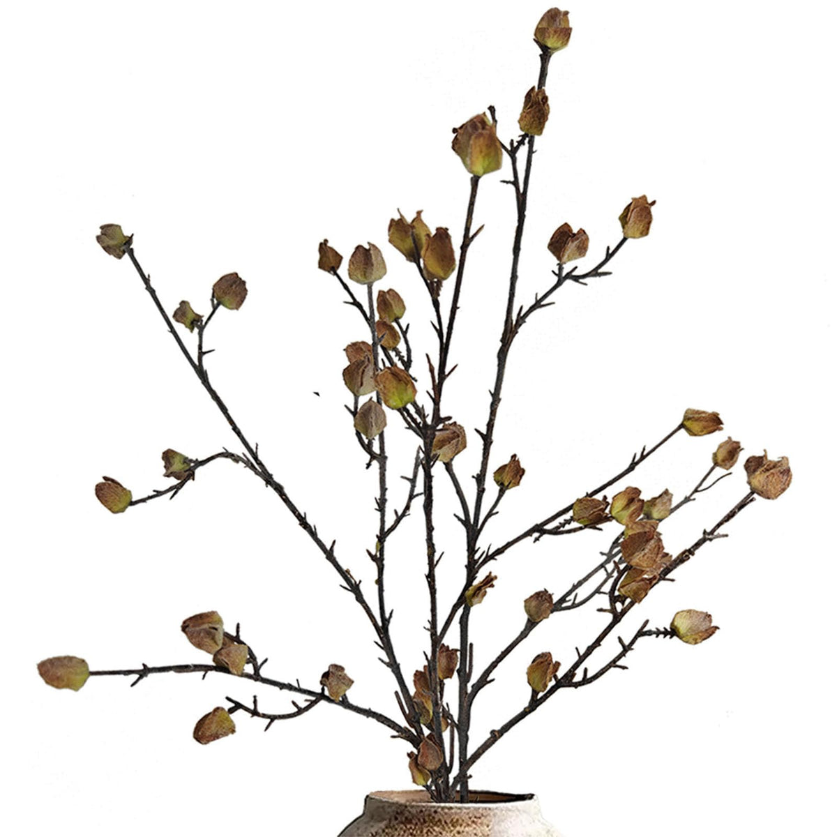 Anyumir cape gooseberry stem 35.4 inch length for tall vase displays with lifelike realism.