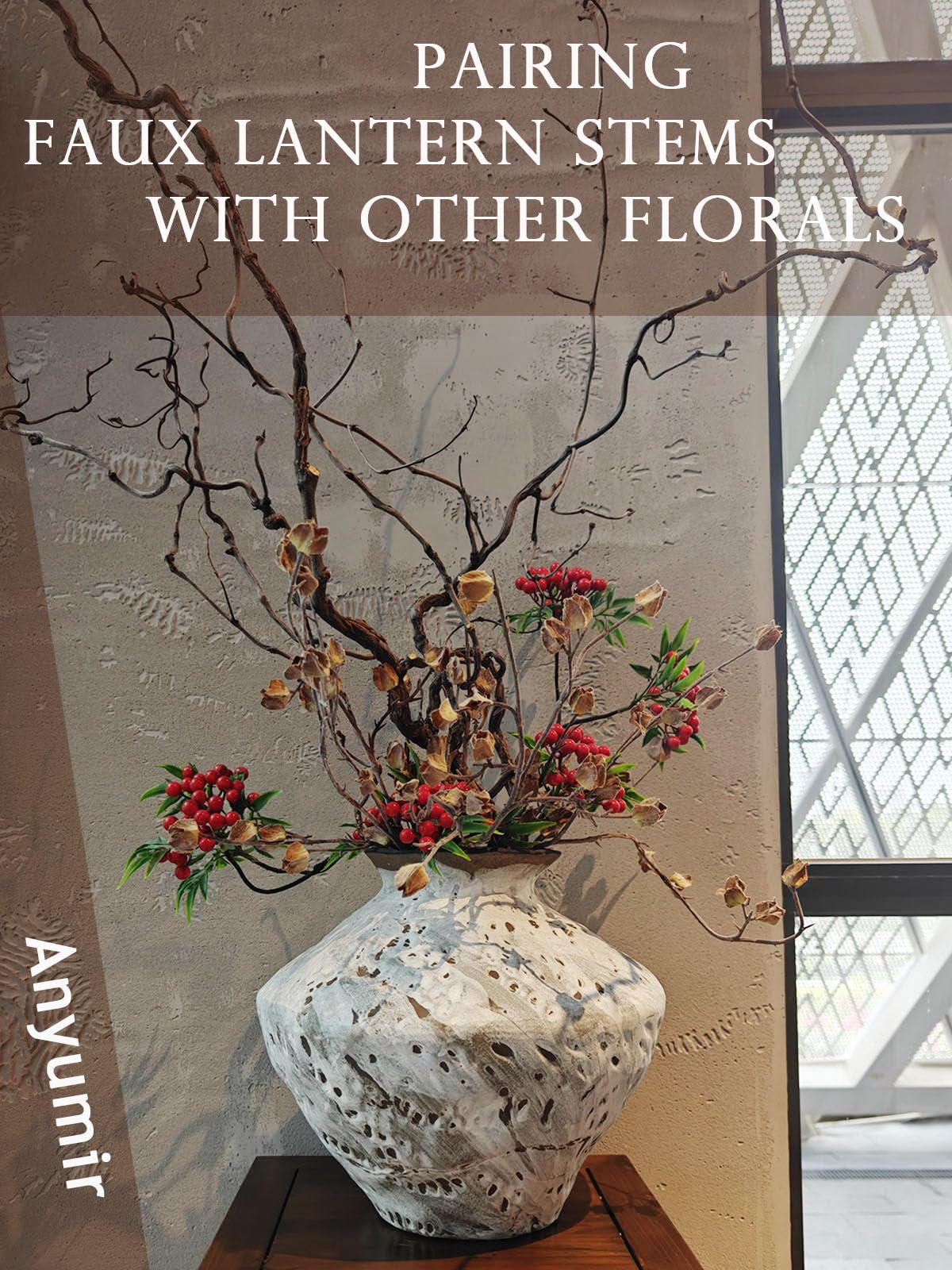 Anyumir maintenance-free artificial stems stay vibrant year-round in homes.