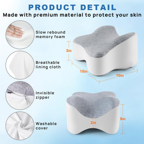 anzhixiu memory foam knee pillow adapts to your legs for steady comfort all night